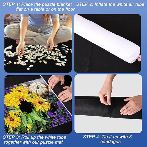 Miniatura 3 de uzzle Mat Roll Up 2000 1000 Pieces, Jigsaw Board Large Saver for Adults Kids Portable Table Cover Keeper Sotre Sotrage Transport Tabletop Gifts