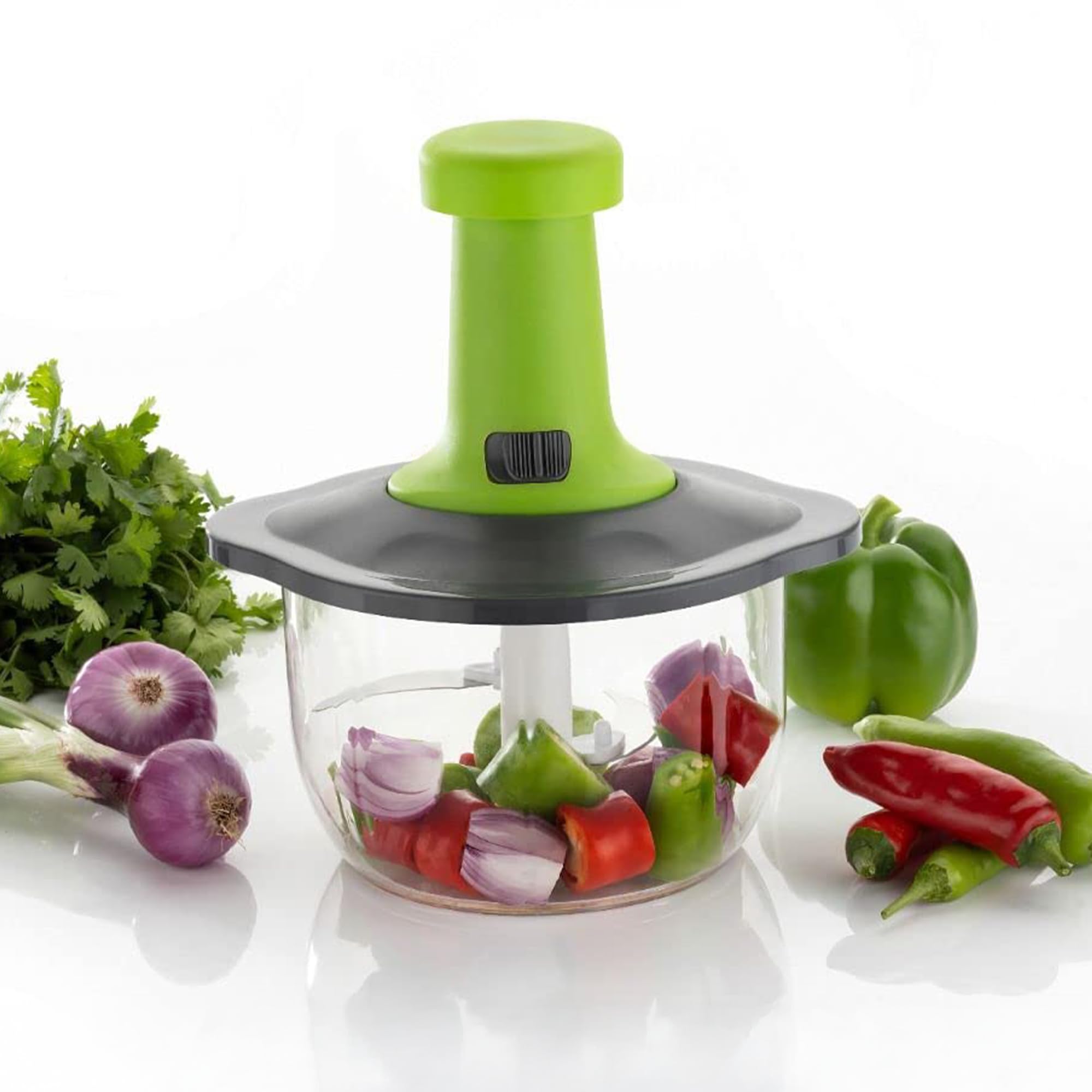 1500ml 3-in-1 Manual Food Processor with Vegetable Chopper, Cutter & Salad Spinner Large-Capacity Kitchen Tool for Quick, Fresh & Healthy Meal Preparation-image-10