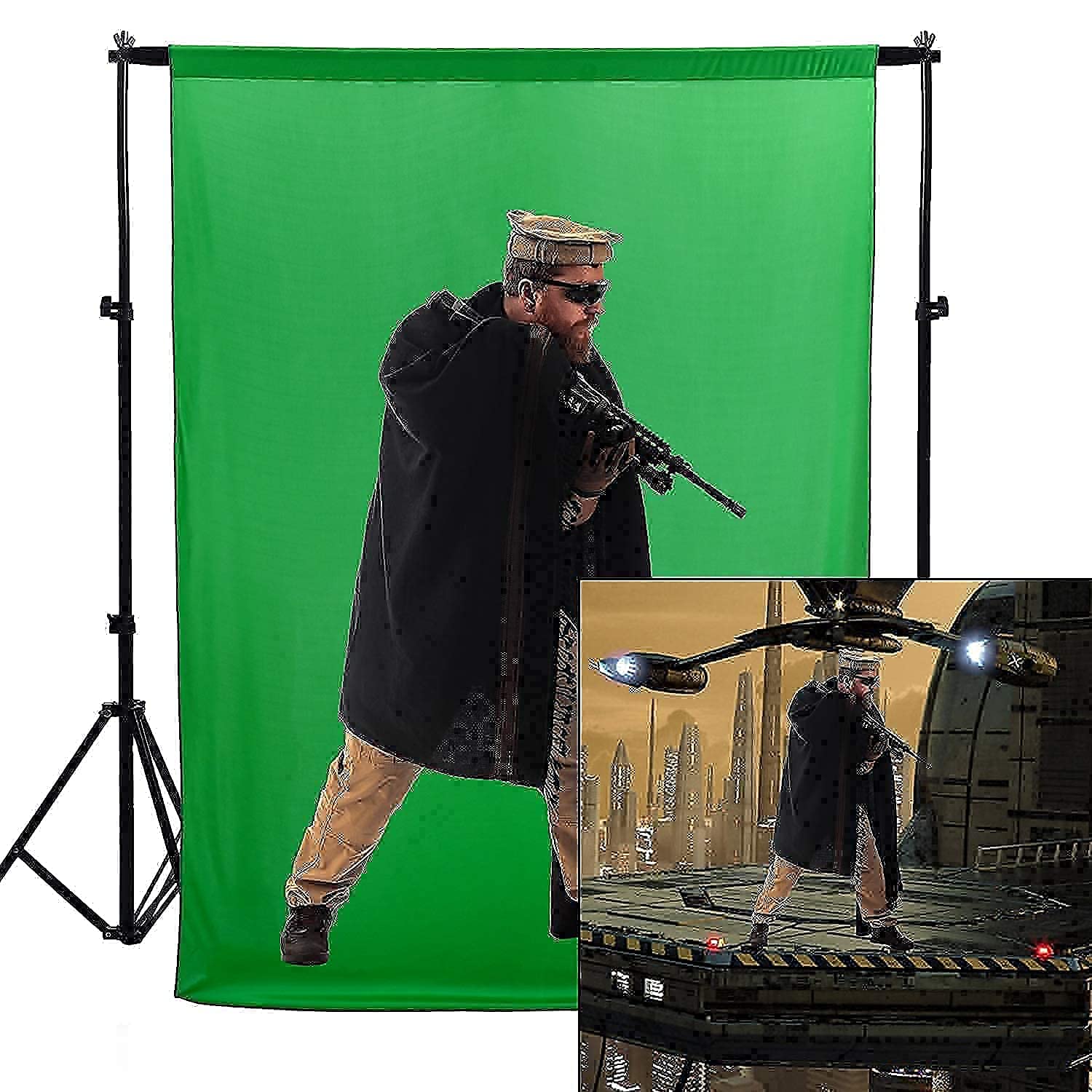 Green Screen Backdrop Photography Backdrop Background Chromakey Muslin ...