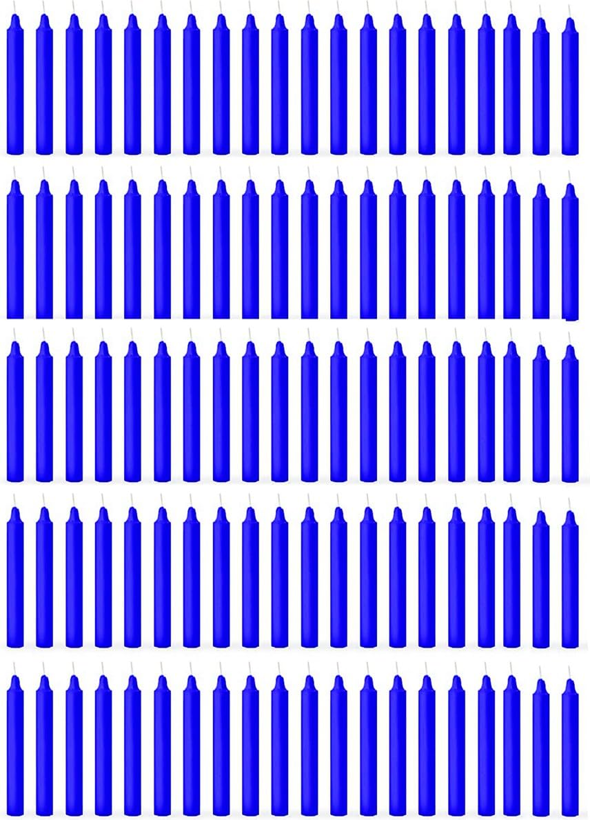 Plain Stick Candles for Home Decor, Birthday, Diwali, Party Candle (Blue, Pack of 100)_116-image-28