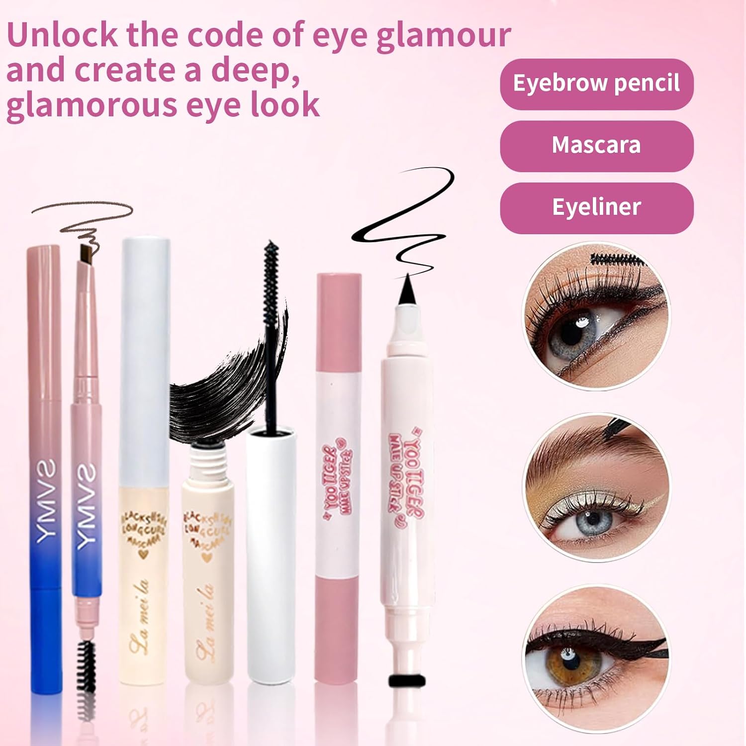 Makeup Kit for Women Full Kit Makeup Set for Teen Girls All In One Makeup Set Includes Foundation Eyeshadow Palette Lipgloss Eyeliner Stick Cosmetic Brush Set - Image 5