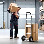 VEVOR Hand Truck, 500 lbs Load Capacity, Heavy-Duty Hand Truck Dolly with Non-Slip Wheels & Handle, Aluminum Alloy Portable Trolley Dolly with Tie-Down Strap for Moving Home, Office, Warehouse