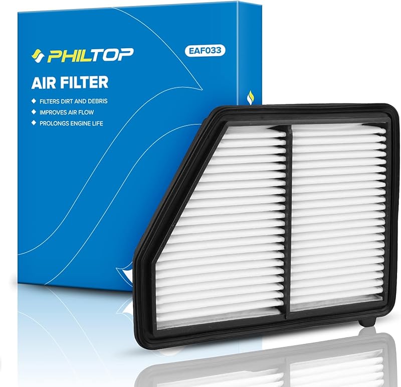 Filtro de aire del motor PHILTOP CA12051 para Honda Civic, HR-V, panel rígido | para Honda Civic 2016-2026 L4 2.0L (GAS de aspiración natural), HR-V 2023-2025, protección del motor, mejora el rendimiento del motor