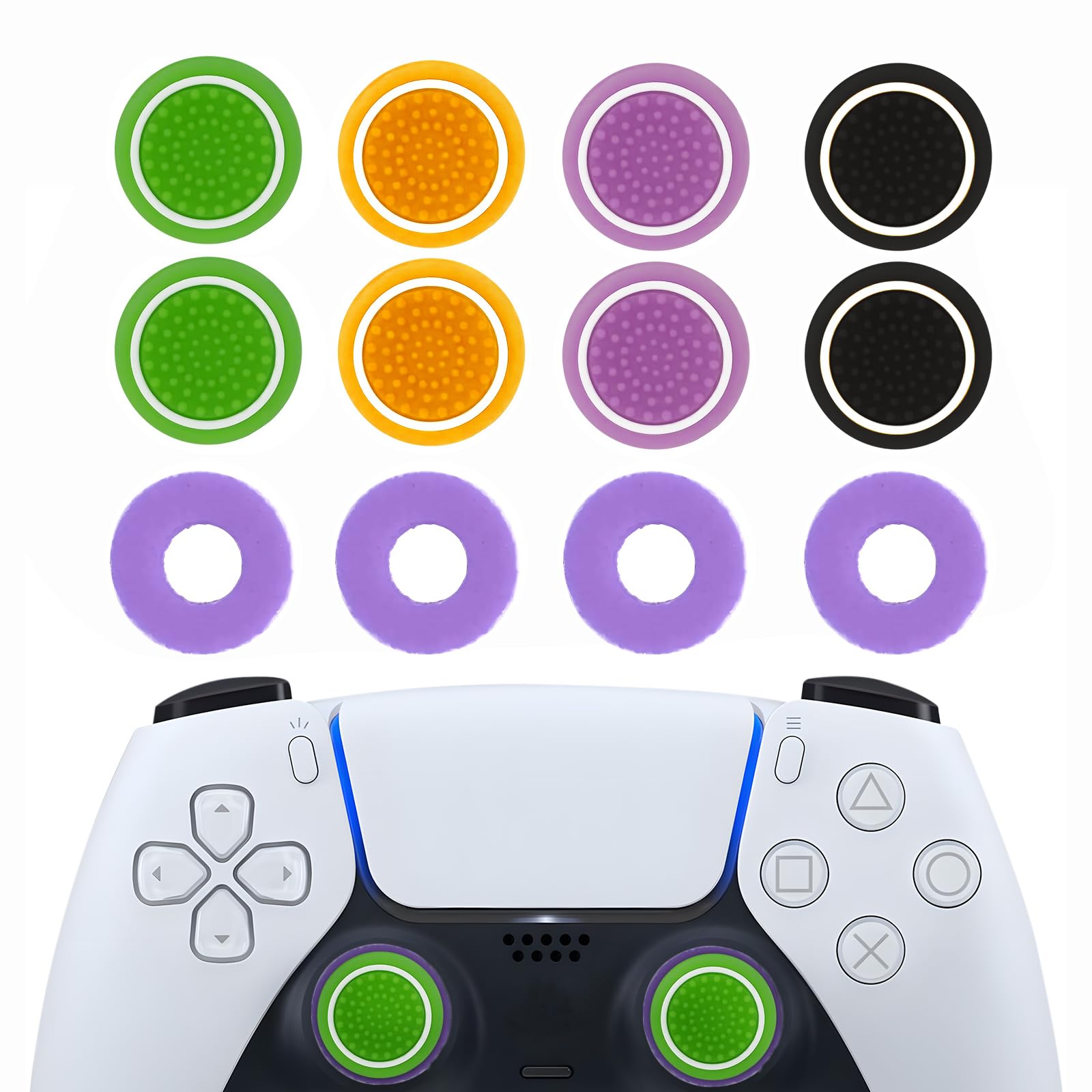 MysticHome No - Slip Thumb Grips Precision Rings Universal Controller Accessories for Nintendo Switch Pro PS4 PS5 Xbox