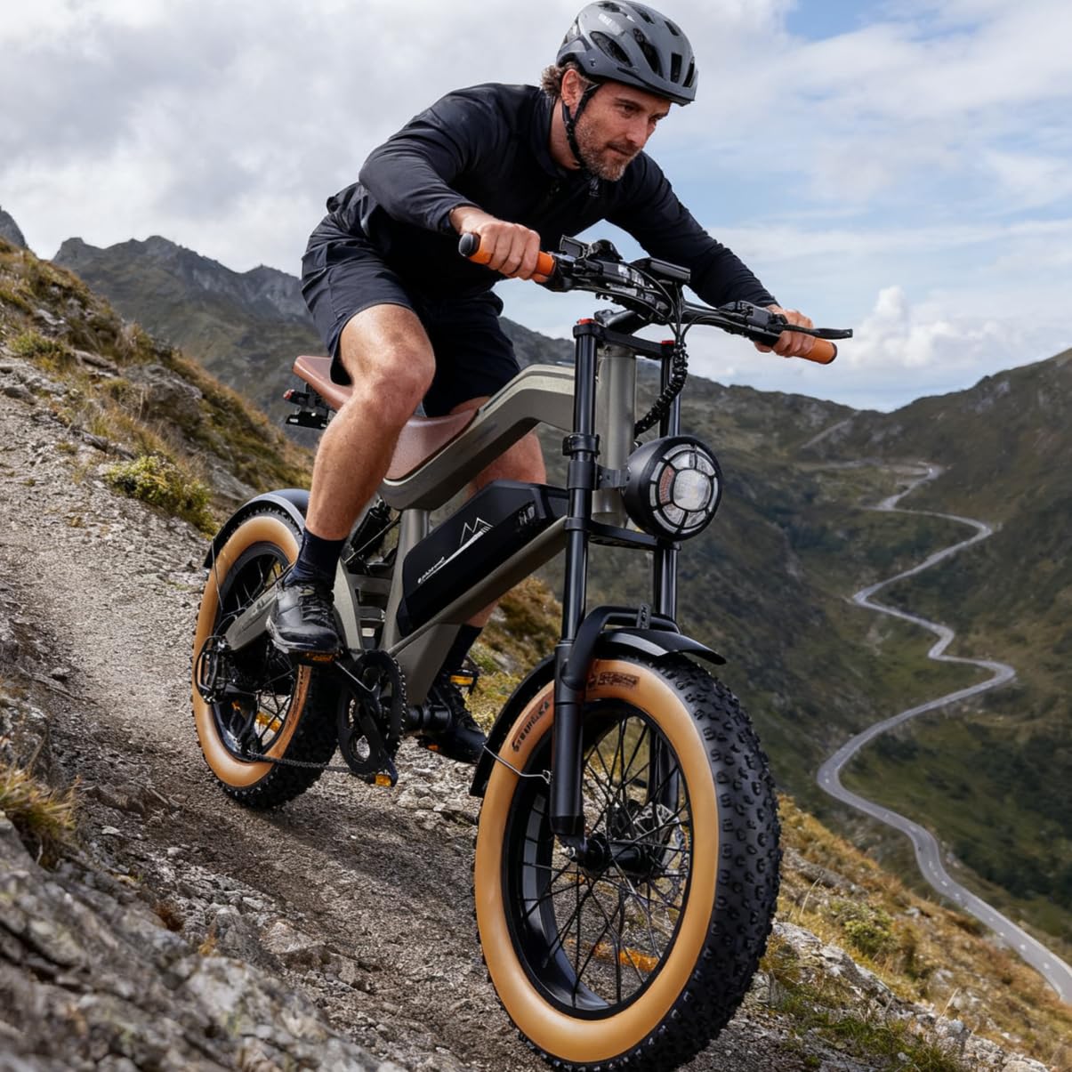 Bicicleta eléctrica Fat Bike de 20" x 4.0, Comecycle E-Bike Adult Electric Bicycle, Equipment with a 48V and 18.2Ah Additional Battery, Bicicleta Urbana Retro Style, with Dual Suspension.