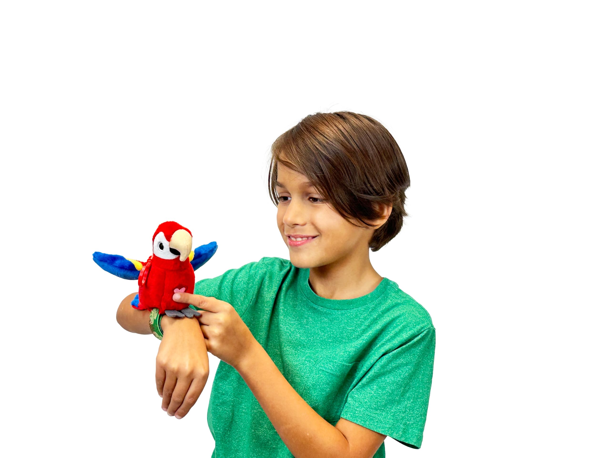 Interaktiver Plüschvogel – Nachsprech-Modus, Musik & Chirping Sounds, Schlafmodus, Wiederaufladbar, Ideal für Kinder ab 18 Monaten, Inklusive USB-C-Ladekabel (Blau)