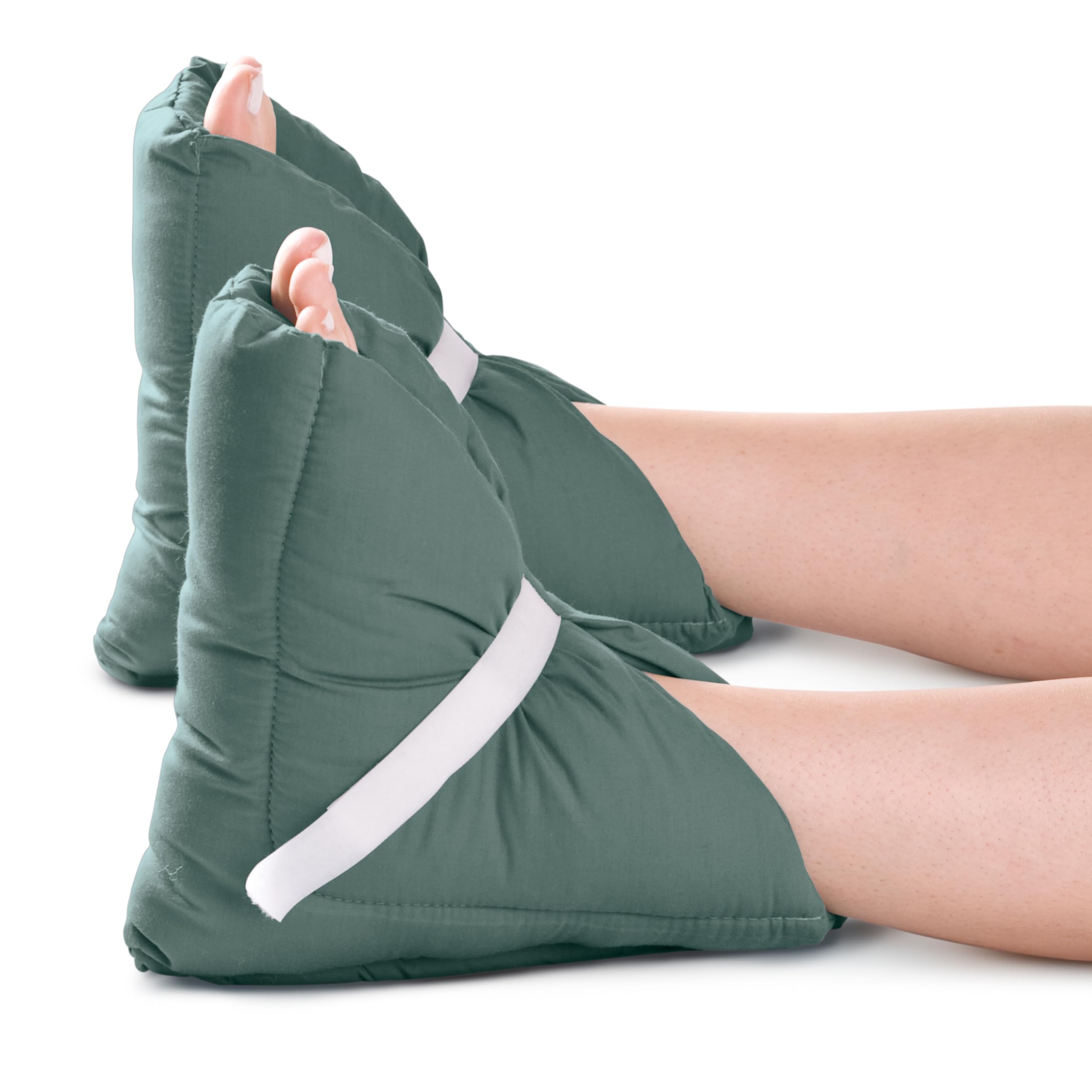 Medline Comfort Plus Foot Cushions, Heel Protection, Lightweight, Home Medical Foot Care, Poly/Cotton, Machine Washable, One Size Fits Most, Dark