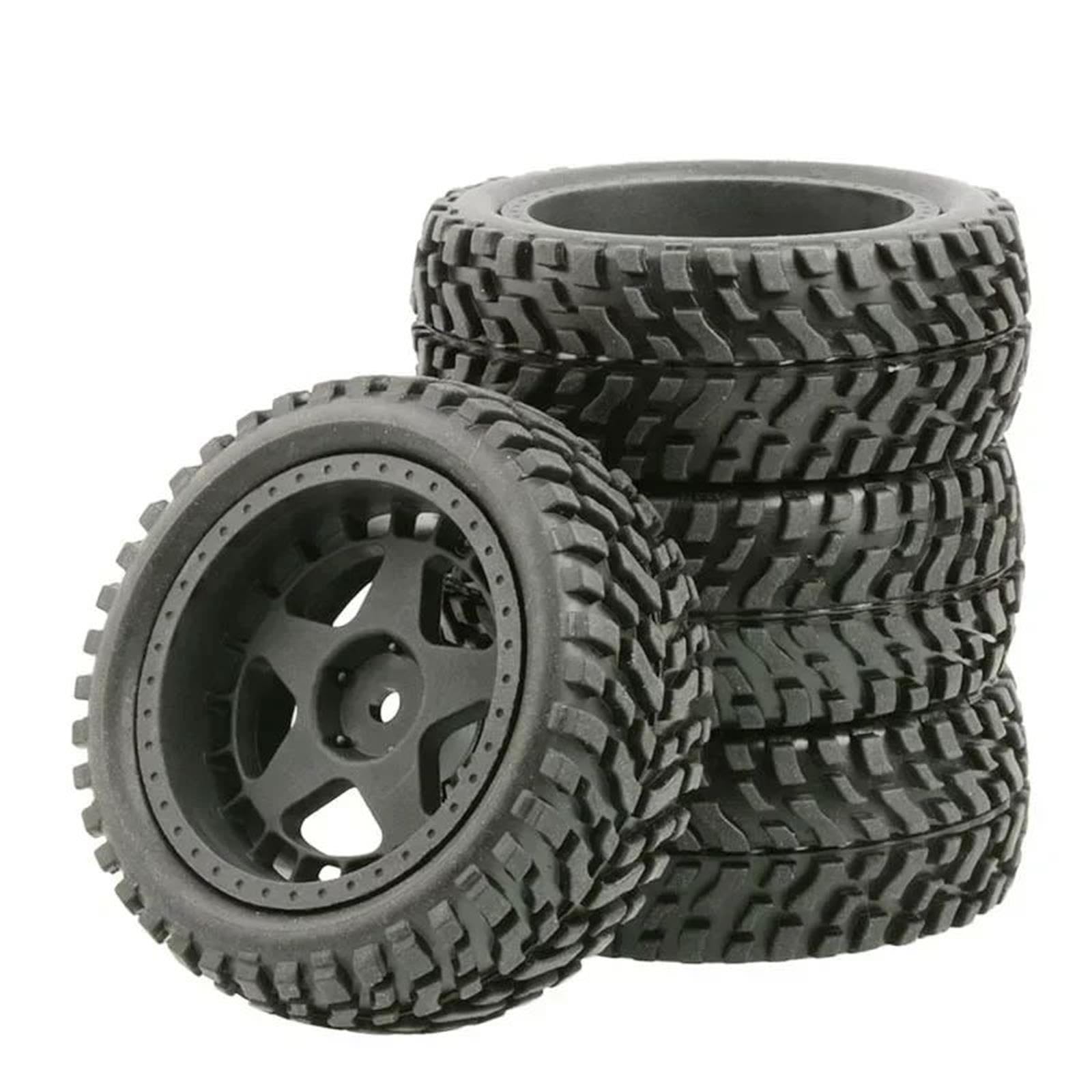 Llantas Neumáticos Goma Juego Ruedas 75mm para Tamiya para WLtoys 1/10 RC