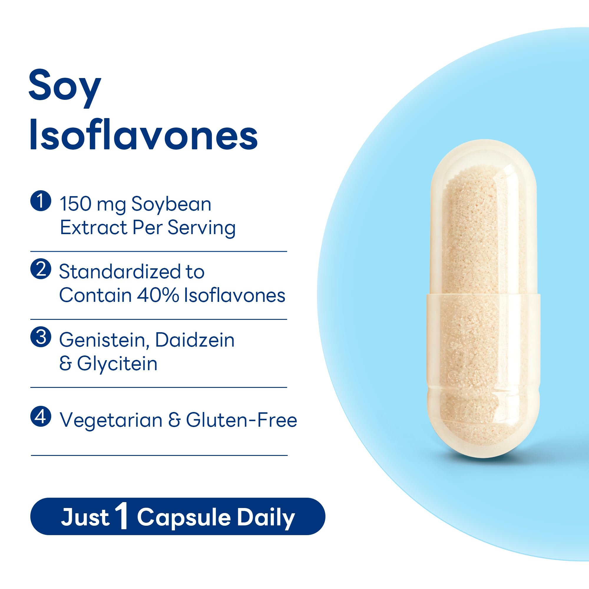 Soy Isoflavones, Supports Women's Health, 60 Vegetarian Capsules — Amazon image 4