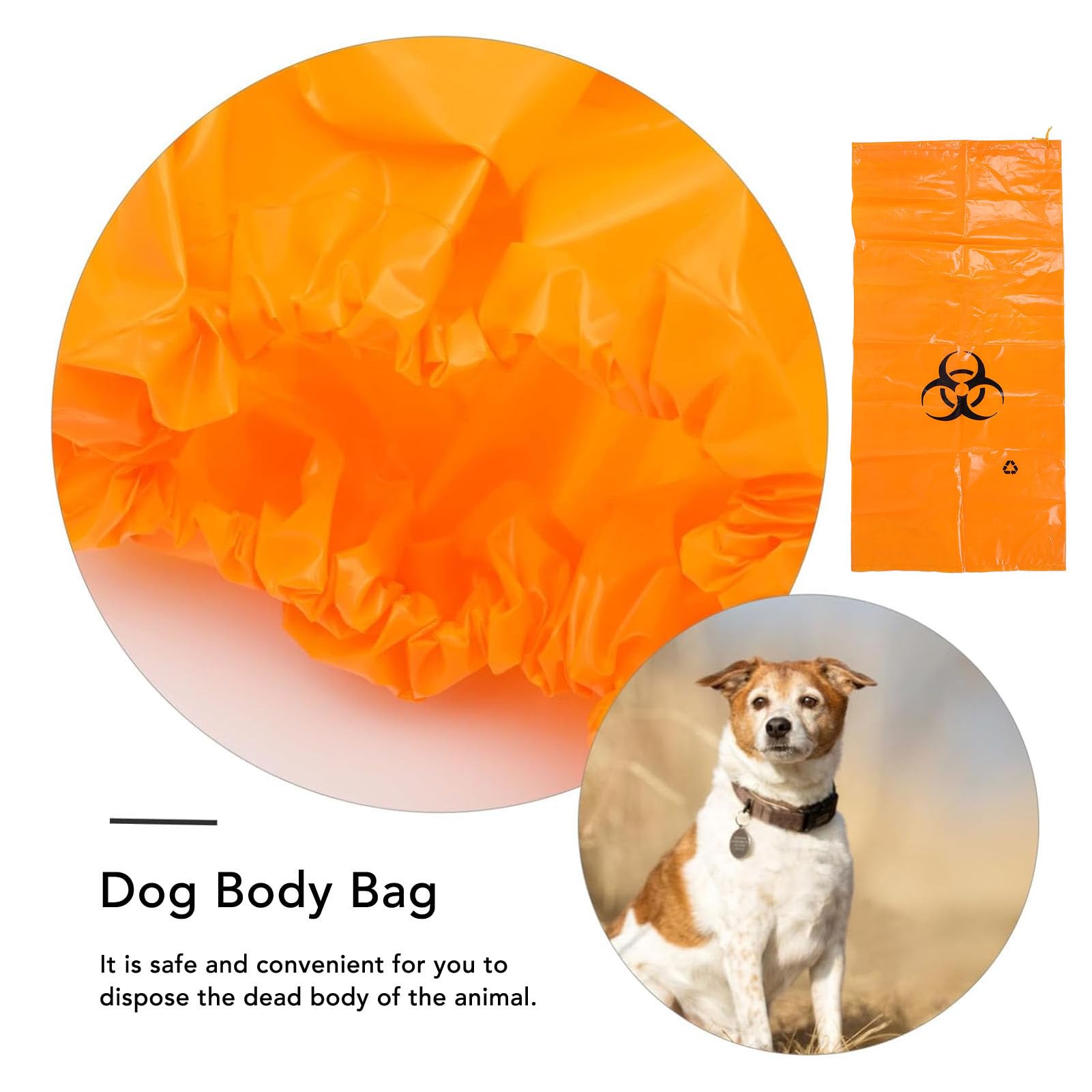 2 Pcs Dog Corpse Storage Bag, Leakproof Dog Body Bag Lightweight Pet Burial Body Bag PE Animal Cadaver Bag Stretcher Body Carrying Bag for Pet Corpse Storage Transportation