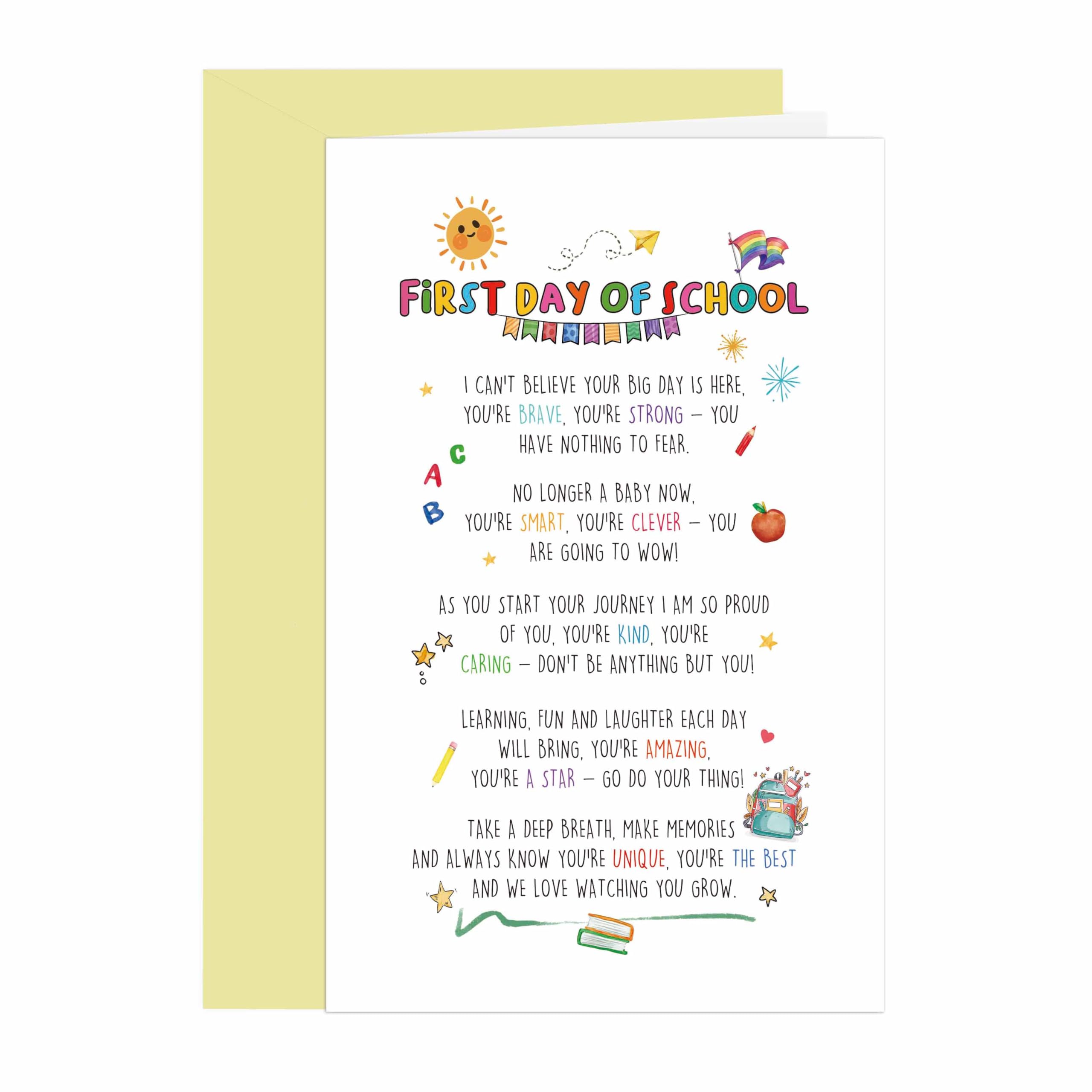 1st Day at School Good Luck Photo Upload Card | Funky Pigeon