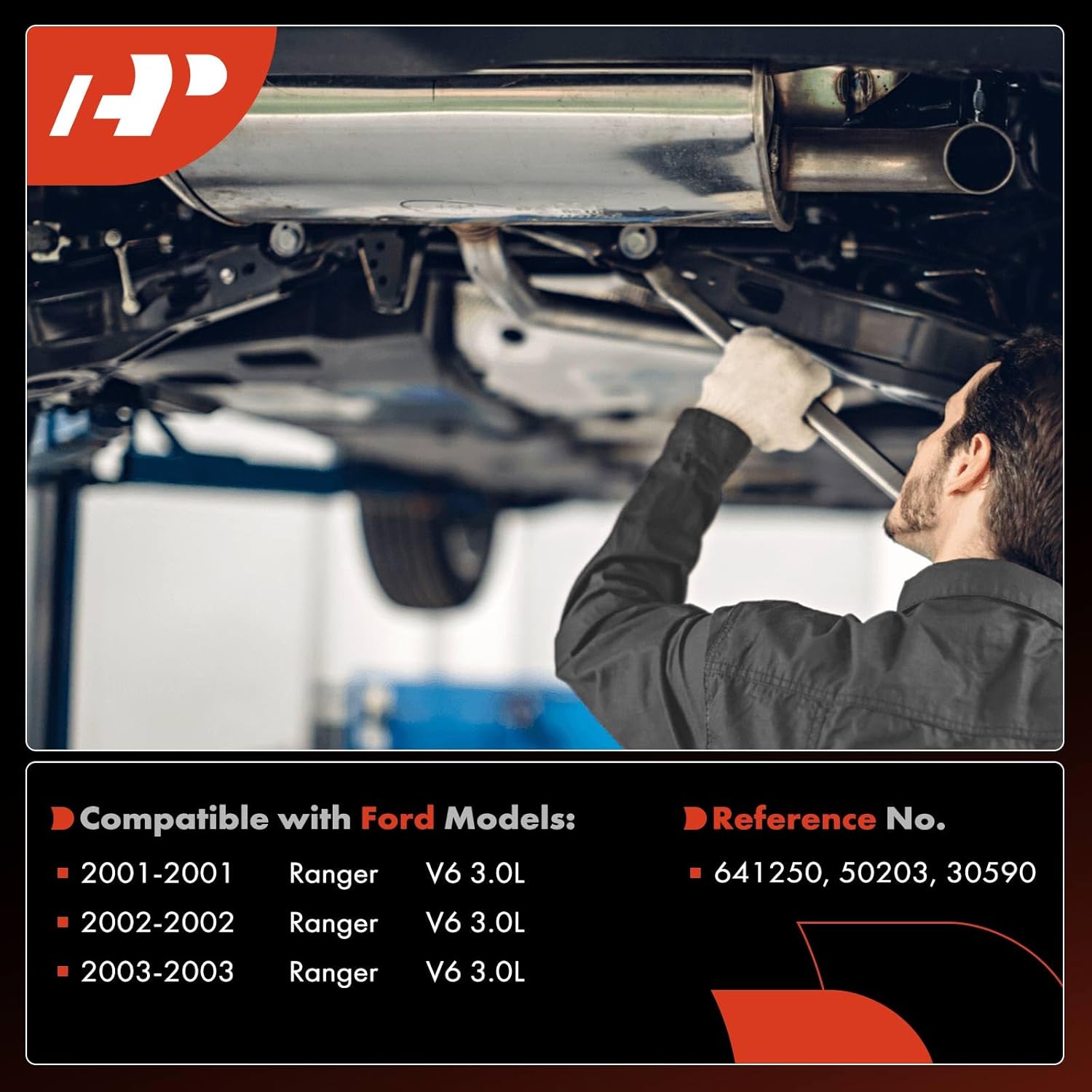 A-Premium Front Catalytic Converter with Gasket Kit Direct-Fit Compatible with Ford Ranger 2001 2002 2003, 3.0L, E.P.A. Compliant