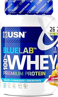 USN Blue Lab Whey Caramel popcorn, 908 g