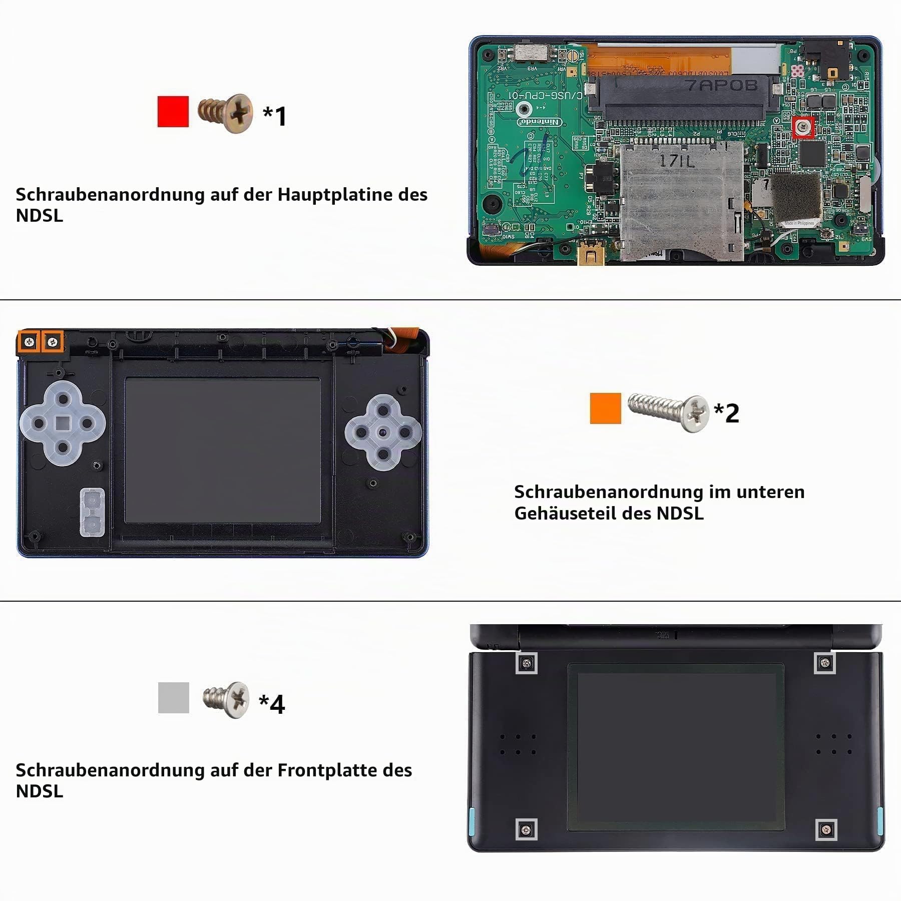 eXtremeRate Ersatz Gehäuse Case für Nintendo DS Lite NDSL, DIY-Voll Hülle&Knöpfen&Screen Protector Shell Cover Zubehör für Nintendo DS Lite Handheld Spielekonsole(Klassik 1989 GB DMG-01)-Ohne Console