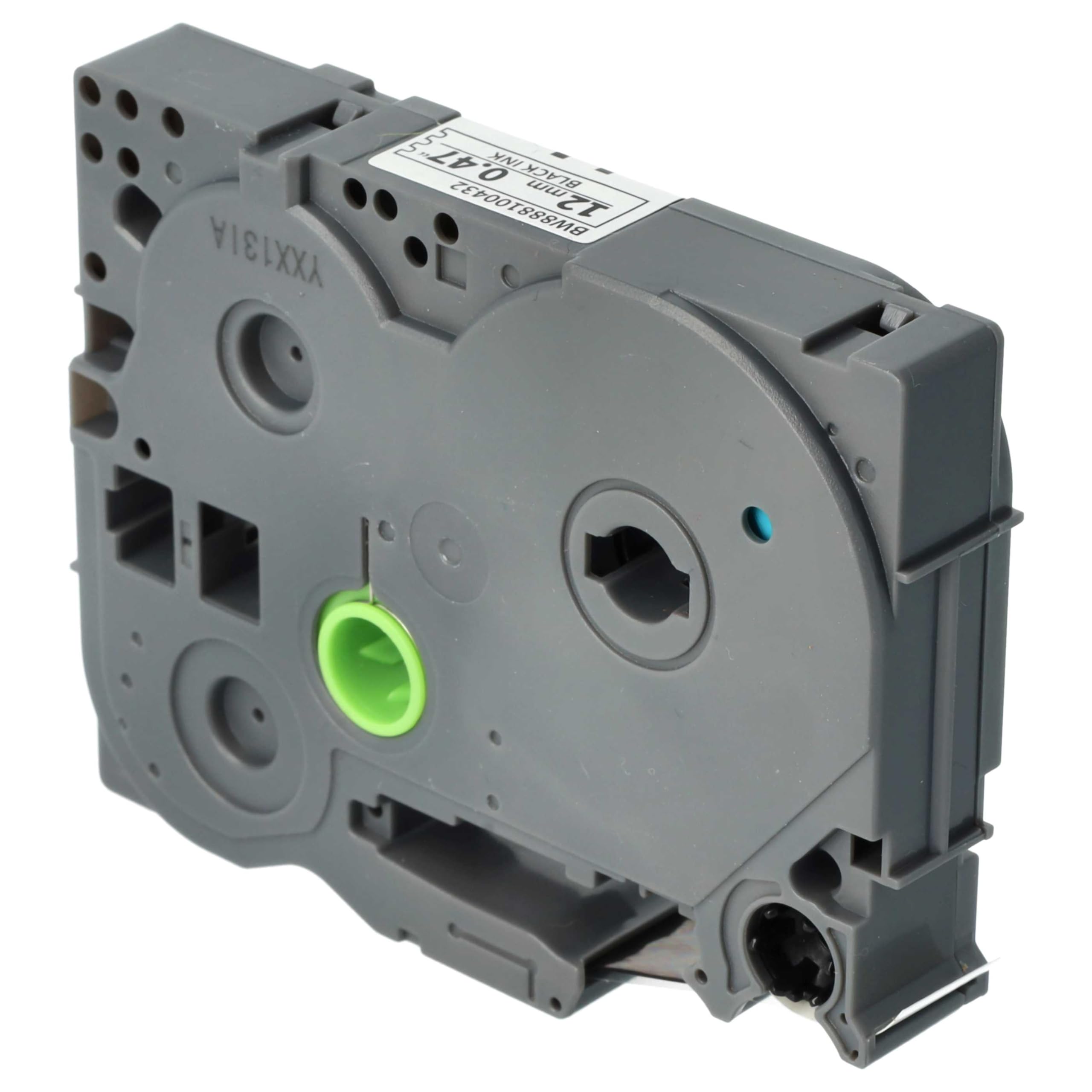 vhbw 5 x kaseta z taśmą do etykiet kompatybilna z Brother PT E550W, E550WVP, E800W drukarka etykiet 8 m x 12 mm, czarna na białym, ekstra mocna, laminowana
