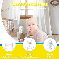 Vista 2 de Asas para biberones Philips Avent, anticólicos y AirFree, soporte compatible con biberones de Avent, 6 unidades morado + blanco