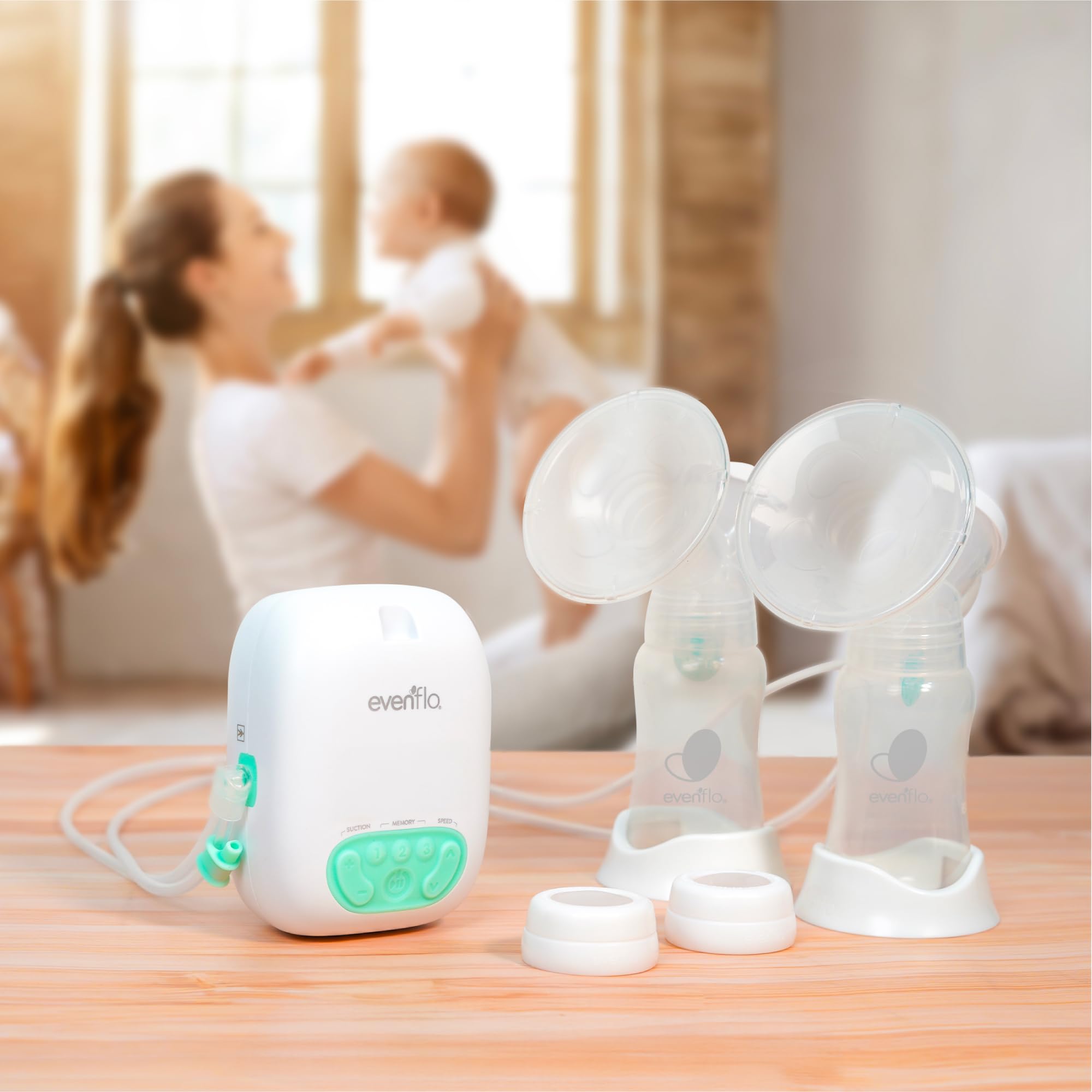 Evenflo Pocket Pompe à lait portable 20 séances de pompage pour charge 9 réglages d'aspiration 3 réglages de mémoire Blanc