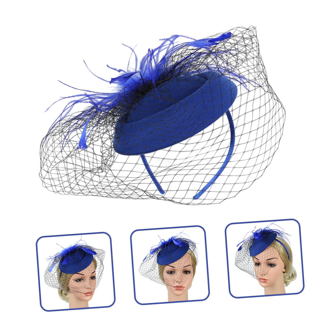 VALICLUD 2 Piezas De Diadema De Malla Sombrero De Camuflaje Sombrero Fascinador Sombreros De Fiesta De Té Accesorios Para Mujeres Bandas De Sombrero Para Mujeres Diadema De Boda