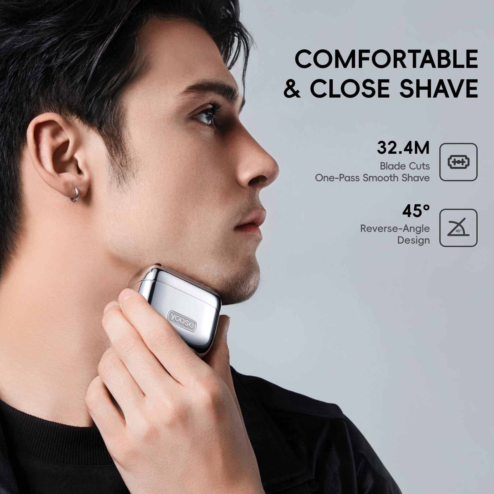 Amazon | yoose ミニシェーバー 合金ポータブルホイルシェーバー 電動
