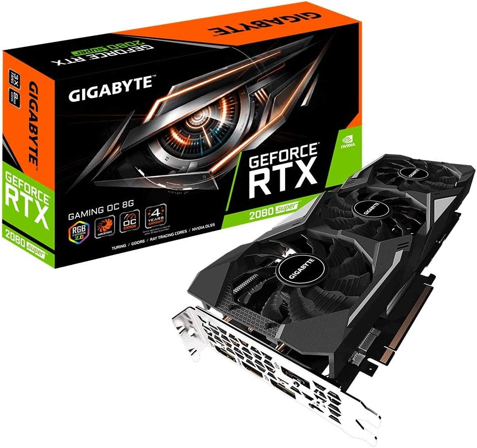 GIGABYTE GeForce RTX 2080 Super Windforce OC 8G Graphics Card, 3X Windforce Fans, 8GB 256-Bit GDDR6 - View 1