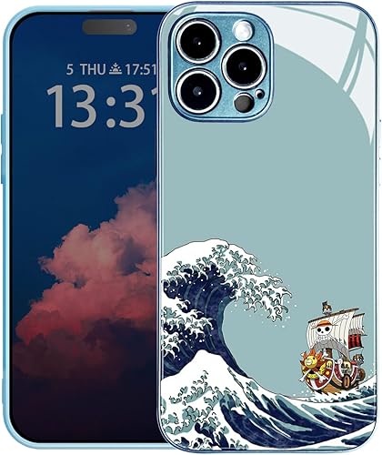 Miniatura 2 de Akatxezy Thousand Sunny and The Great Wave - Funda para teléfono con personajes de anime, a prueba de golpes y resistente al agua, diseño de manga