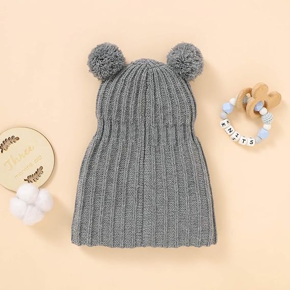 Amazon Co Jp Ponacat 赤ん坊 マフラー帽子 ニット帽子 フードマフラー 子供帽子 冬暖かい 帽子 かぎ針編み ニットビーニー帽 可愛い 防寒 ベビー男の子 女の子 クリスマス お誕生日プレゼント 服 ファッション小物