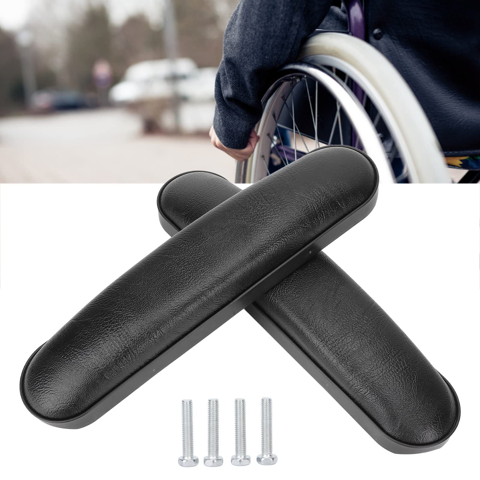 2 uds., Funda Universal para Reposabrazos de Silla de Ruedas, Almohadilla de Cojín, Accesorios para Sillas de Ruedas para Personas Mayores, Piezas para Sillas de Ruedas