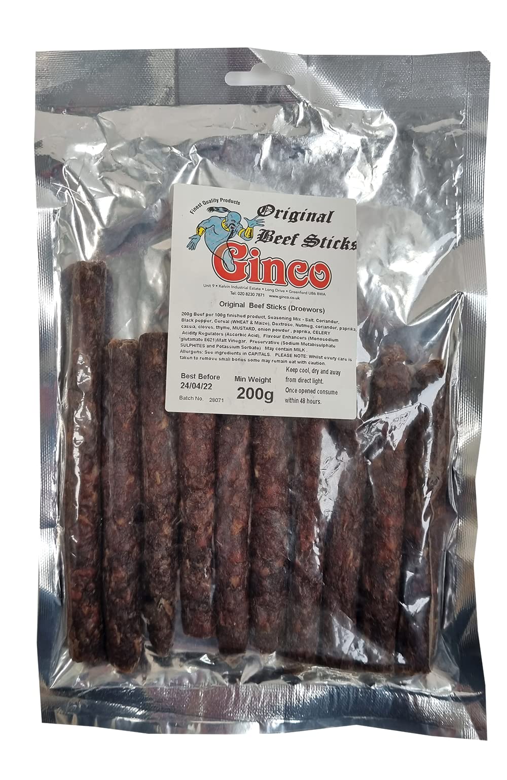 Buy Beef Sticks Original 200g, High Protein Beef Sticks, Traditional