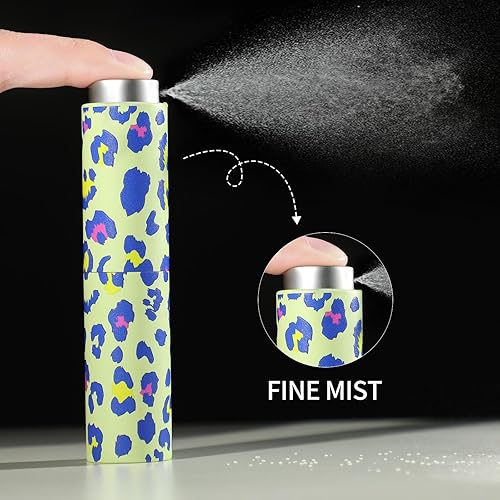 Miniatura 2 de Lil Ray Mini botella atomizadora de perfume portátil de 0.3fl oz5 piezas, con estampado de leopardo, recargable, atomizador para perfume, colonia,