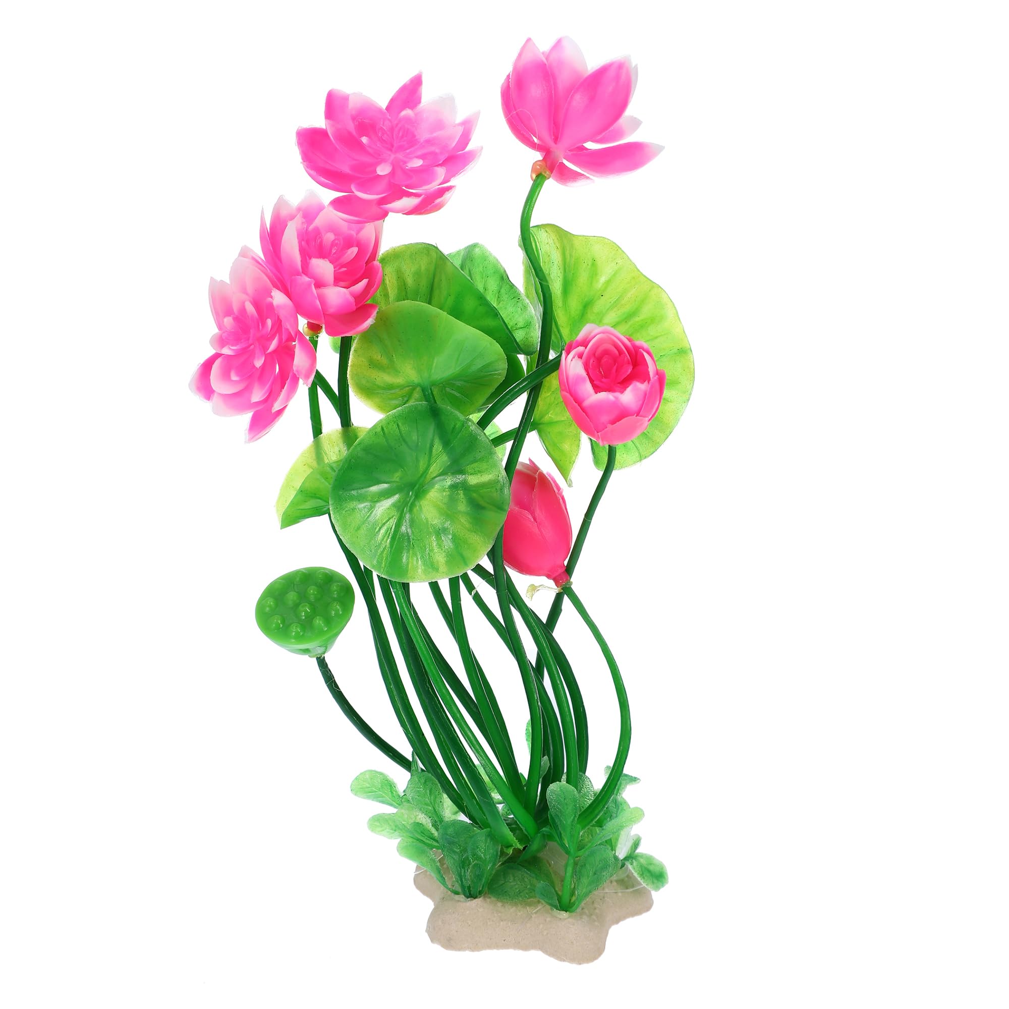 CAPASTEC Aquarium Decoration, Mini PE Ceramics Aquarium Decorations Plants for Aquarium Fish Tank,8.27Inch(Pink)