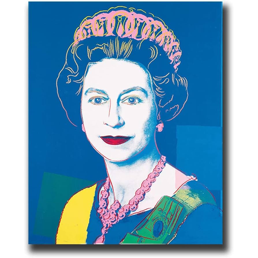 【50cm×50cm額付ポスター】アンディ ウォーホル 「エリザベス女王」新品 50cm×50cm額付ポスター】アンディ ウォーホル 「エリザベス女王