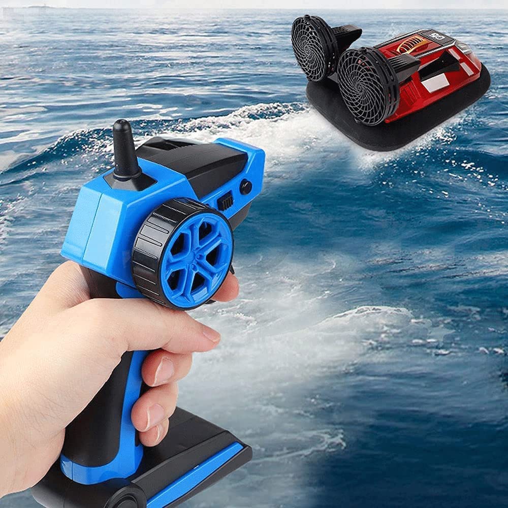 RC-Schiff 2,4 GHz RC Hovercraft Amphibien-RC-Boot Hochgeschwindigkeits-Rennruder-Geländefahrzeug Geeignet für Erwachsene und Kinder Stunt-Auto Elektrisches Spielzeug Automodell