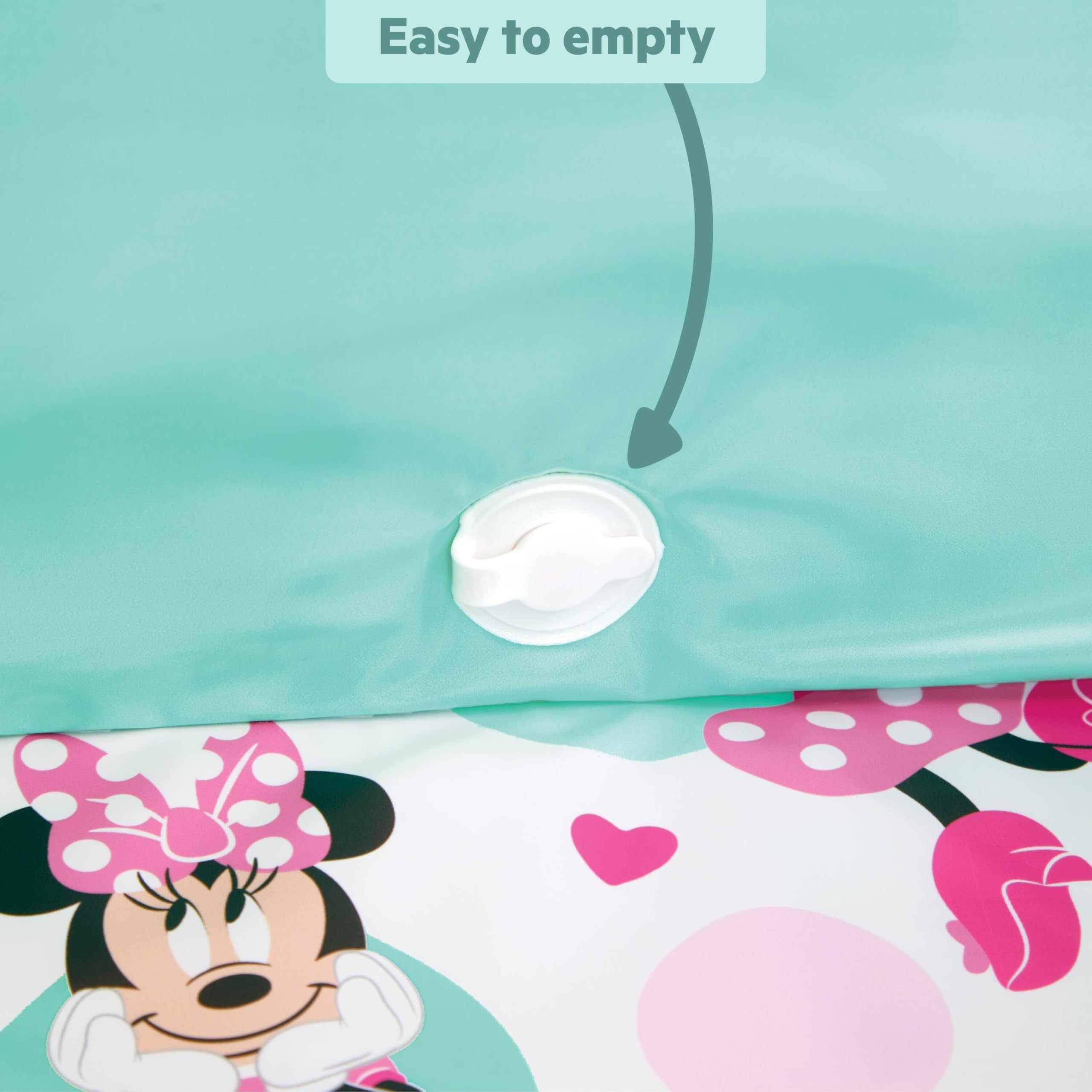 Bright Starts, Disney Baby Tuckaway Vaschetta Bagnetto Neonato Pieghevole, Vasca Neonato Bagnetto Portatile, per Uso Interno/externo, Adatta 12 Mesi-5 Anni, Rosa Minni