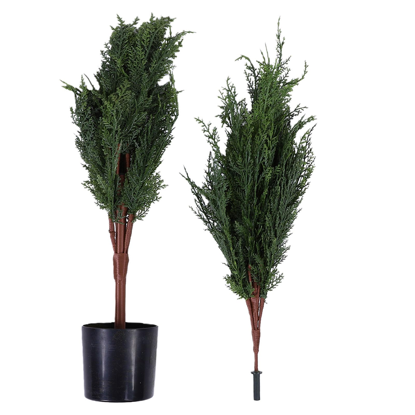 Künstlicher Weihnachtsbaum, Zypressenbaum Im Topf, mit 9 Leuchtmodi for Weihnachtsdekoration Im Wohnzimmer und Büro (90cm)