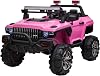 Aosom 53 L 2-Seater 12V Police Car Ride on Truck with Remote Control, Battery Operated Electric Car for Kids with Suspension, MP3 Player, Lights, Music, Horn, Pink