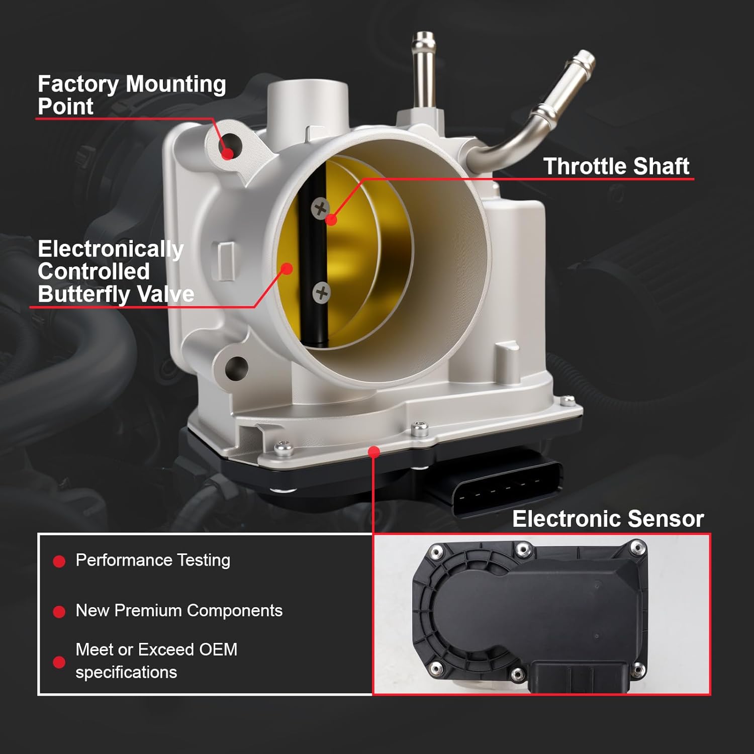 Throttle Body Assembly Compatible with Toyota Corolla Matrix Pontiac Vibe 2005 2006 2007 2008 977-336 67-8003 S20034 S20126 TB1070 TBT007 22030-0D031 22030-22041 88973888 88974439 22030-0D030