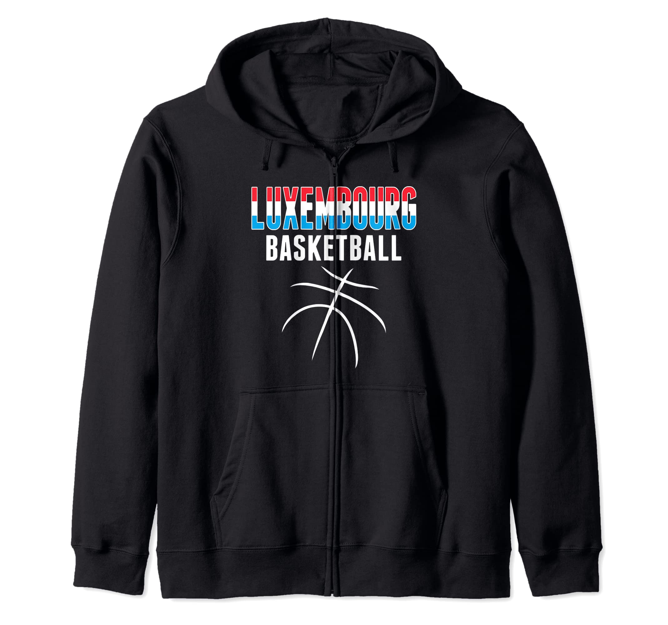 Luxembourg Basketball Fans Jersey Luxembourgish Sport Lovers Zip Hoodie