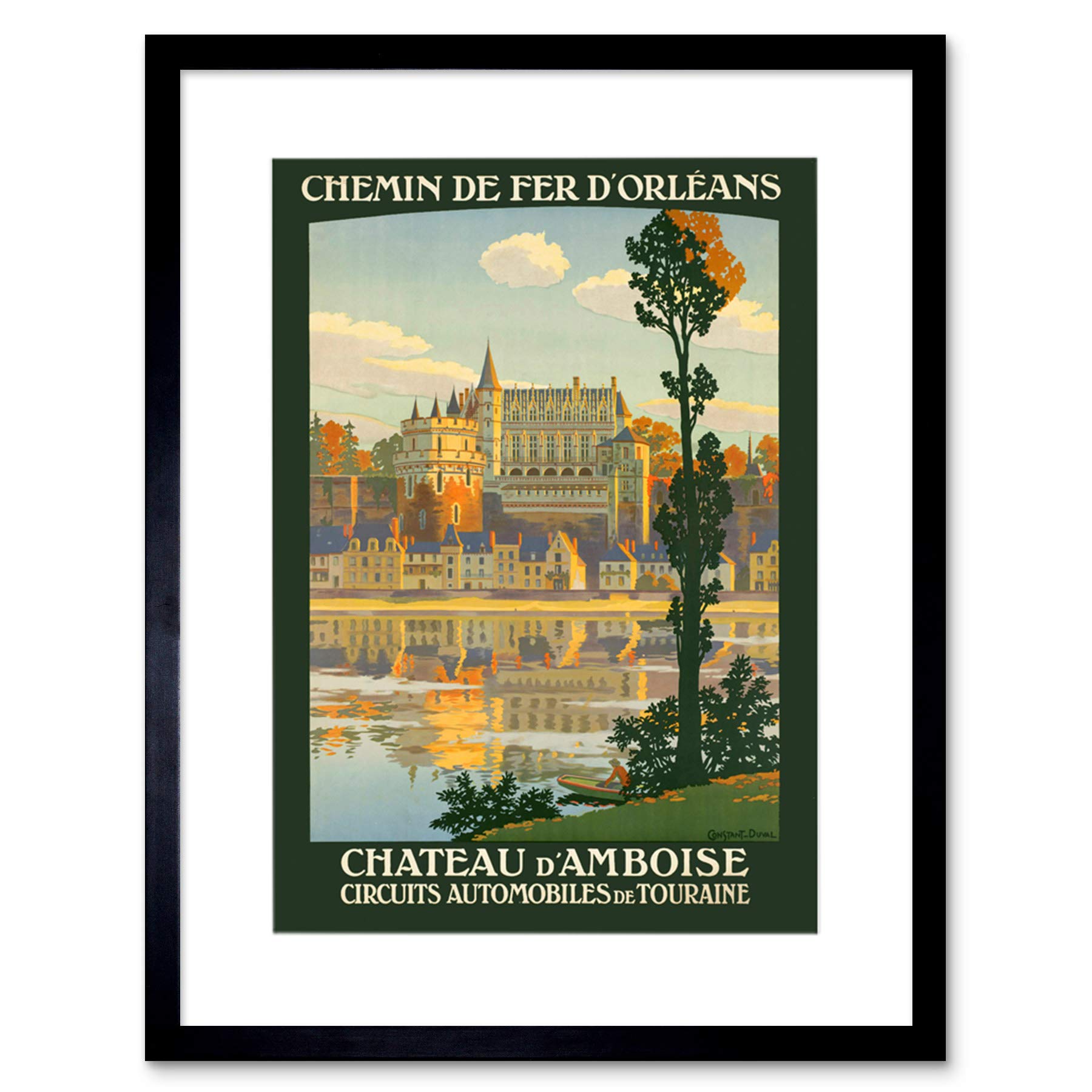 Wee Blue Coo Travel Chateau D'amboise France Loire River Beautiful Castle Art Framed Wall Art Print