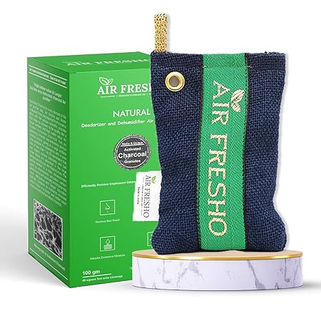 Air Fresho Non-Electric Organic Advanced Charcoal Air Purifier Bag Blue (100 Grms)