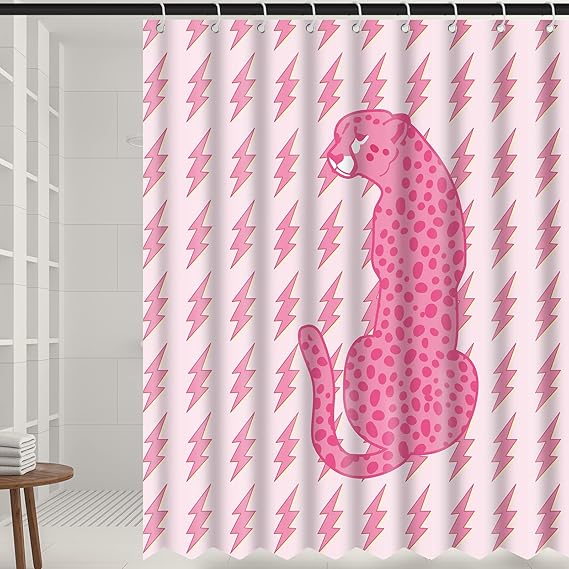 Preppy Shower Curtain Hot Pink Shower Curtain 71 x 71 Inch