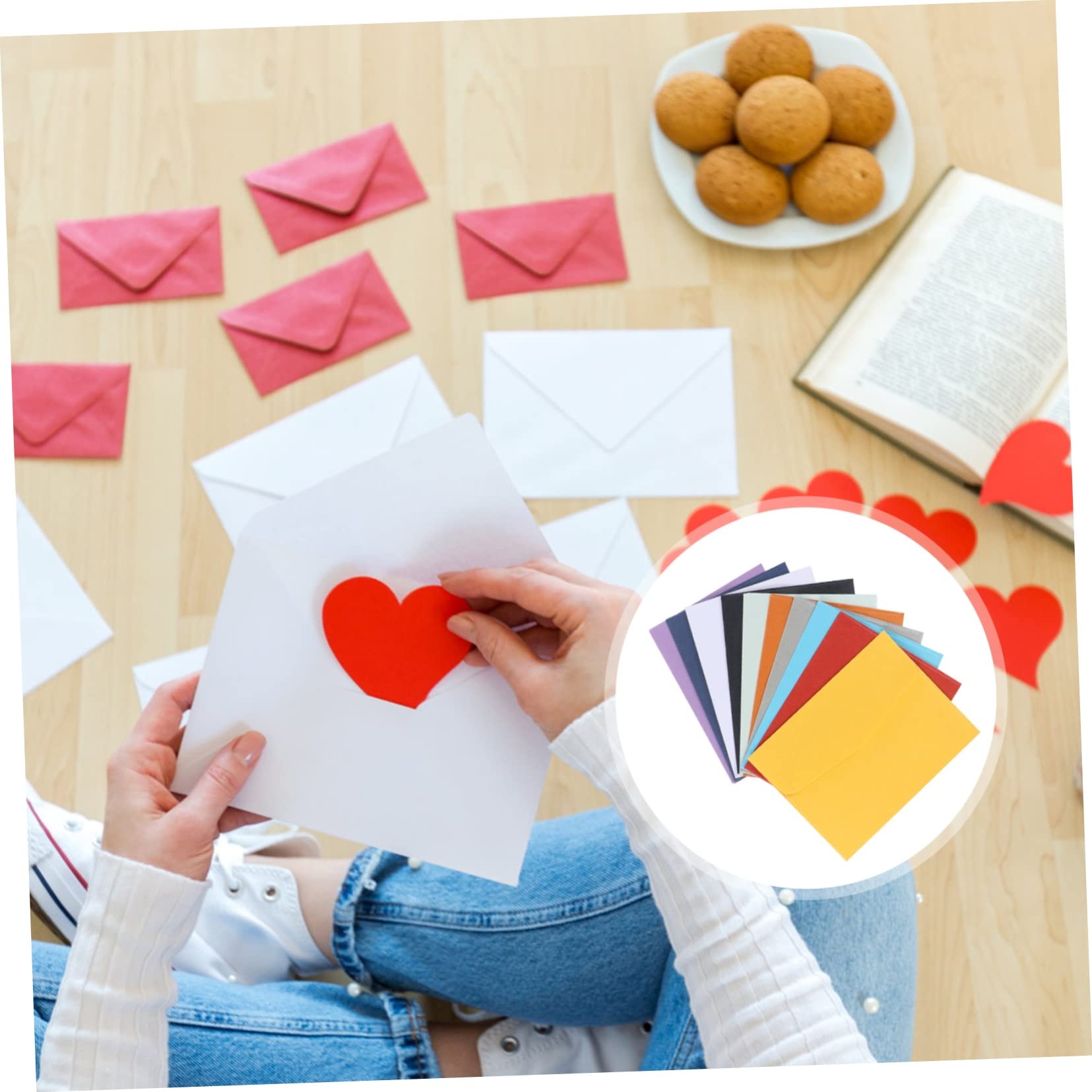 200 Pz Busta mini buste cancelleria per buste vuoto con foto colorate adorno natale per bomboniere di natale vuote in tinta unita carta