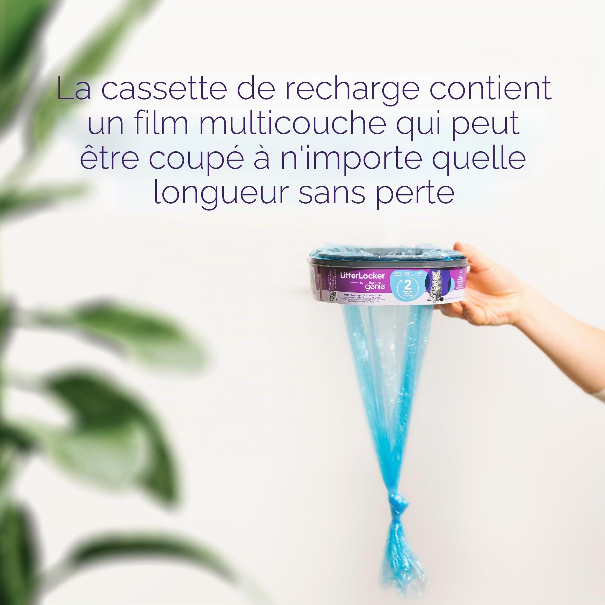 Litter Genie LitterLocker Lot de 6 Recharges, Film Spécial Original avec Barrière Anti-Odeurs, Protection 100% Garantie contre les Odeurs, Cassette pour 2 Mois