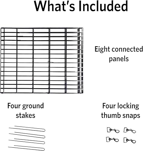 Vista 17 de New World Pet Products - Cerco de metal plegable para ejercicio y parque de juegos para mascotas, Medium Dog Pen: 30-Inch, Negro