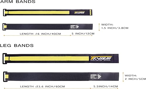 Miniatura 4 de Bandas de oclusión, paquete de 4 (2 bandas de bíceps, 2 bandas de pierna), cómodas bandas elásticas para entrenamiento de restricción del flujo