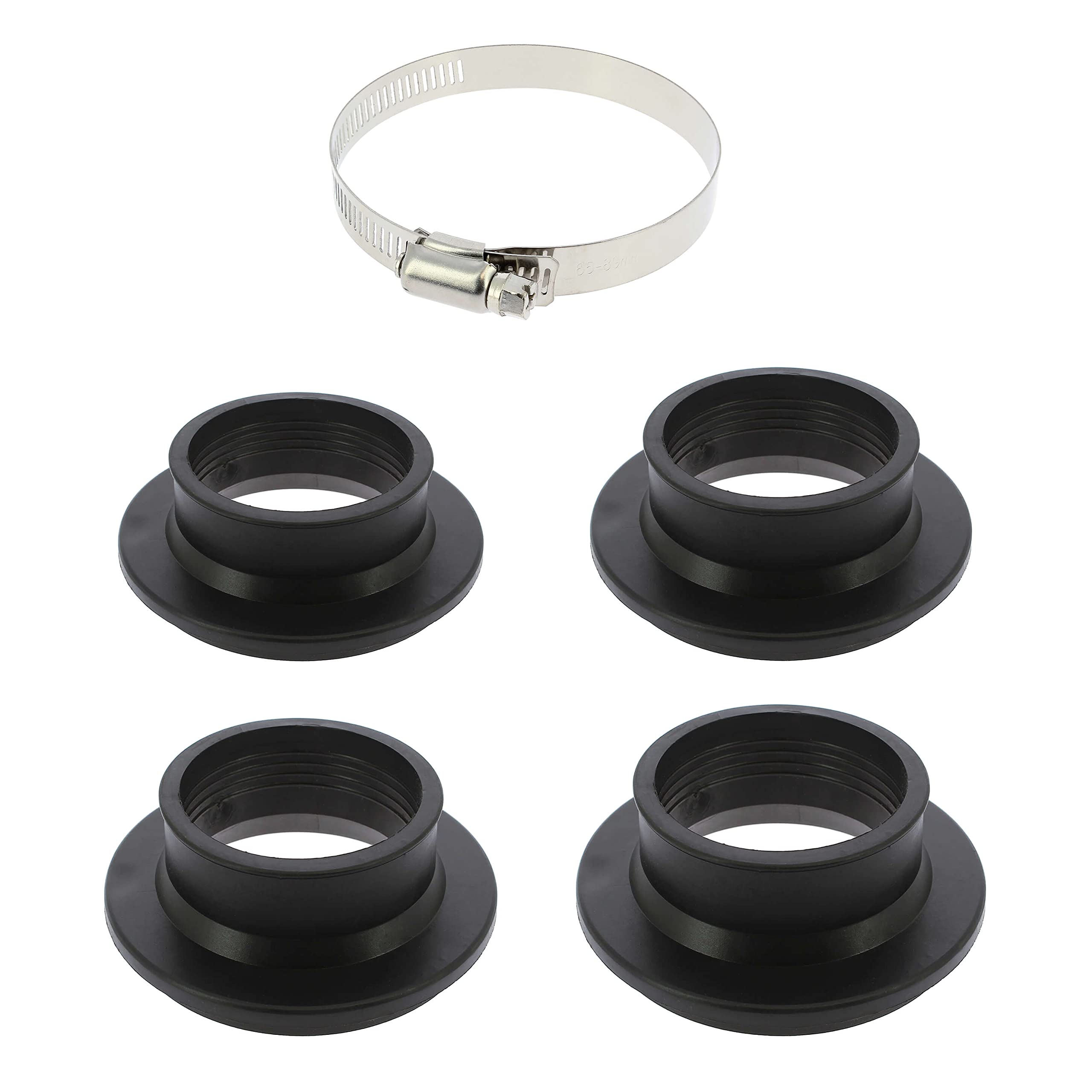 S SUMEX Filtro de Aire Universal para Coche Incluye 4 Adaptadores 60mm 65mm 70mm 77mm Filtro Aire de Entrada Alto Flujo Limpiador de Aire Color Cromado
