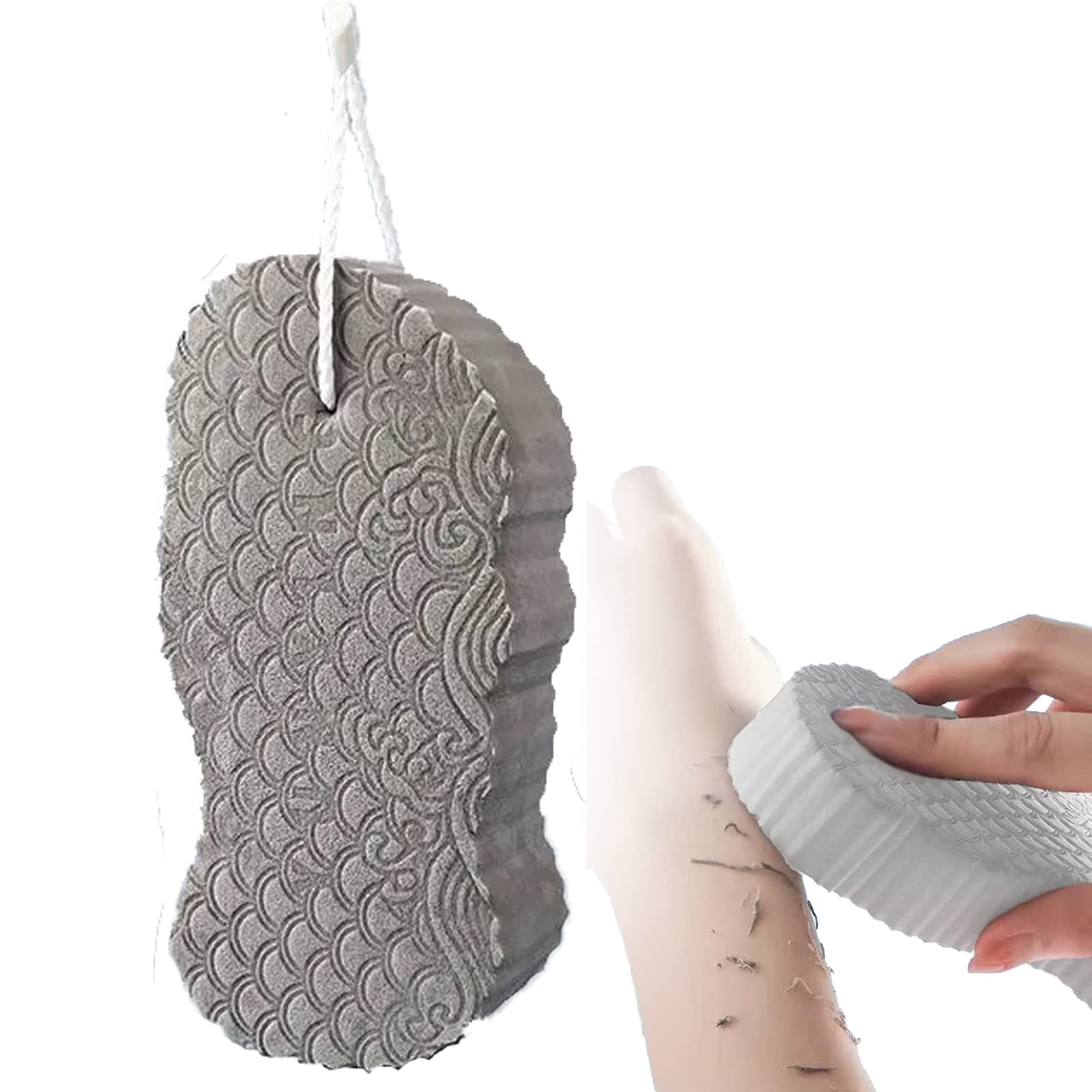 Japelessor Super Soft Exfoliating Bath Sponge, 3D Shower Brush For Adults Children And Pregnant Women (D-Gray)