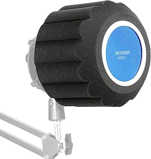 NEEWER マイクアイソレーションボールシールド ポップフィルター 吸音5層フォーム音響機器 ポータブルウィンドスクリーンマイクカバー 風防ポップブロッカー 43-68mmマイク対応 スタジオボーカルブース録音用 MS012