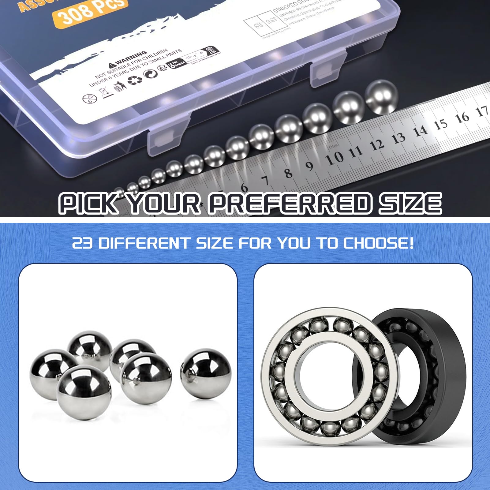 Stainless Steel Precision Balls Kit - 308PCS -4
