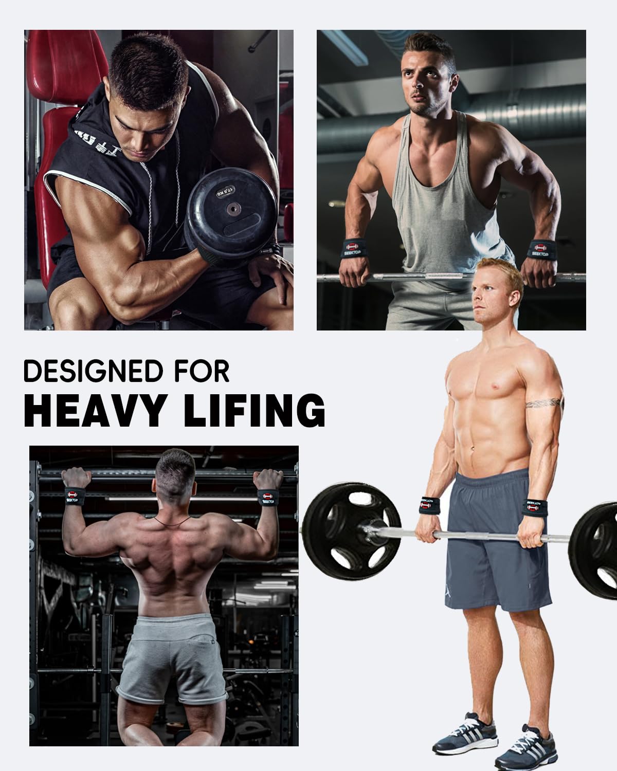 Amazon.co.jp: Seektop リストストラップ ウェイトリフティング用