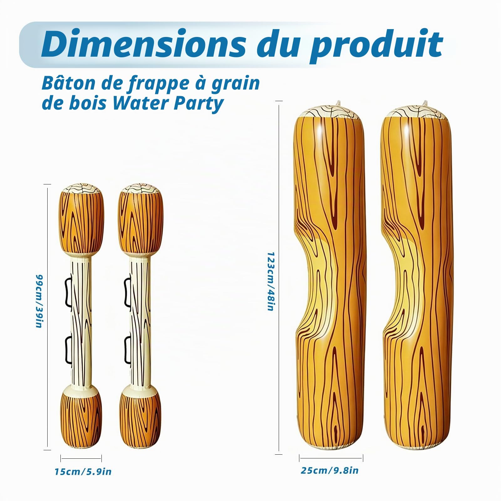Ensemble Flottant Gonflable, 4 Pcs, Jeux Nautiques pour Adulte | Fête de Piscine, Lot de 2 Flotteurs de Bassin